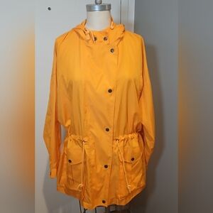 Vintage Krizia Orange drawstring Wind Jacket / Size Small